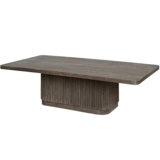 Table basse de transition en roseau