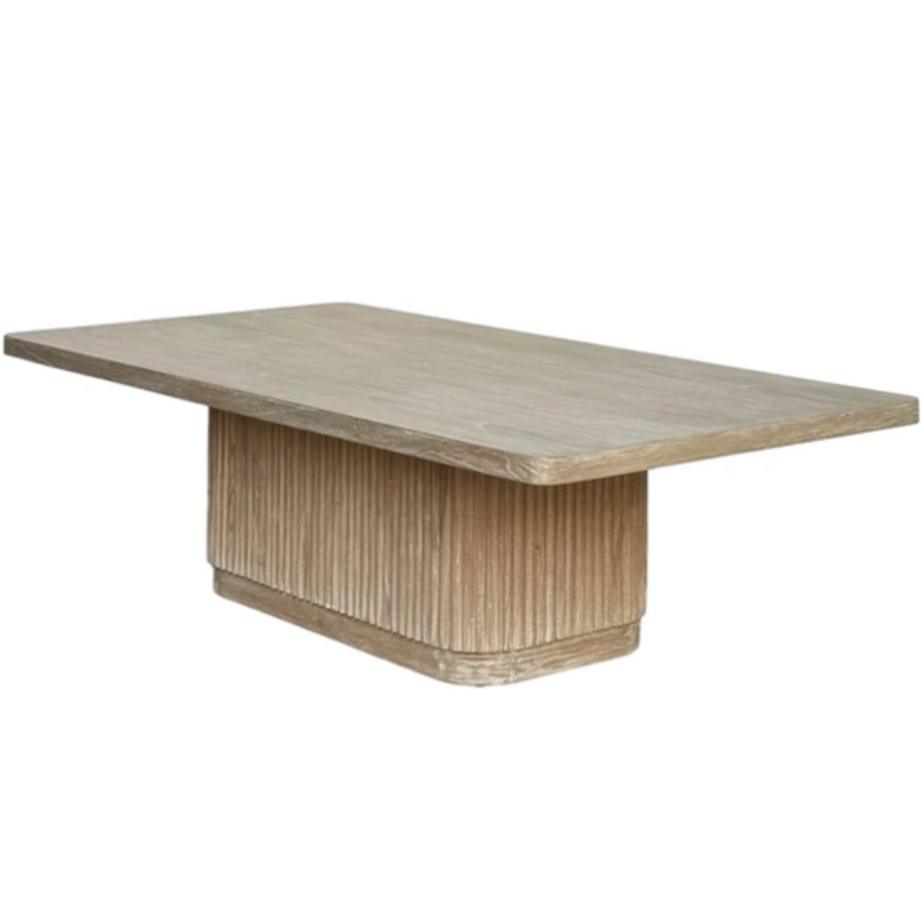 Table basse de transition en roseau