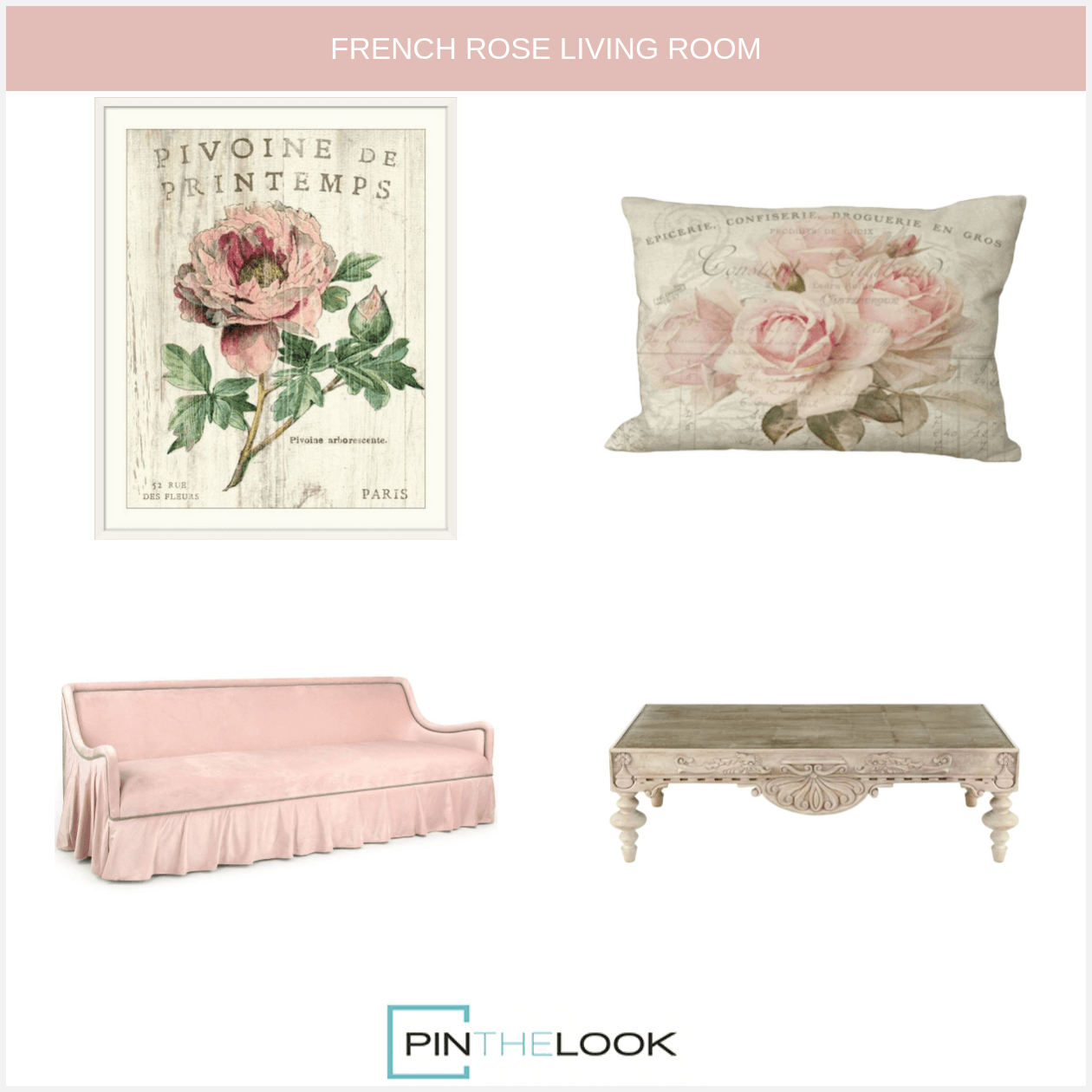 Table basse française Florette