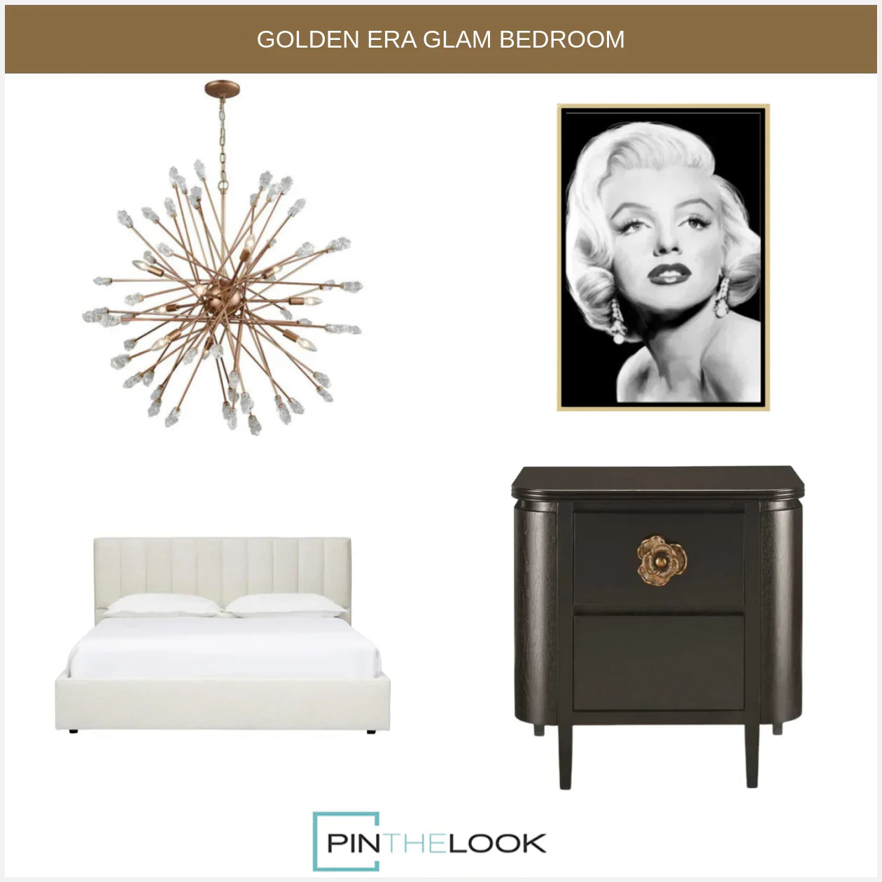 Table de chevet florale noire