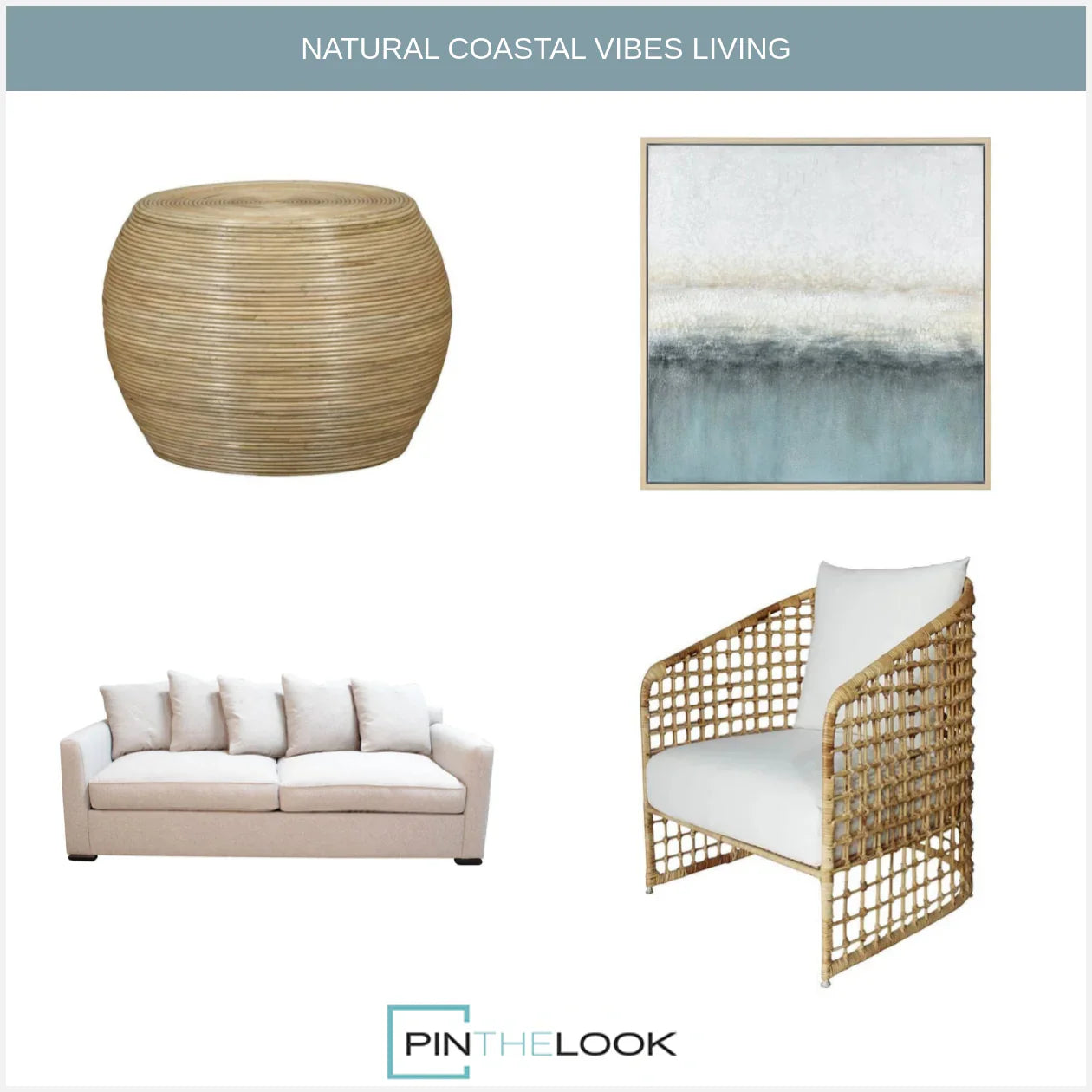 Chaise d'appoint en rotin Riviera