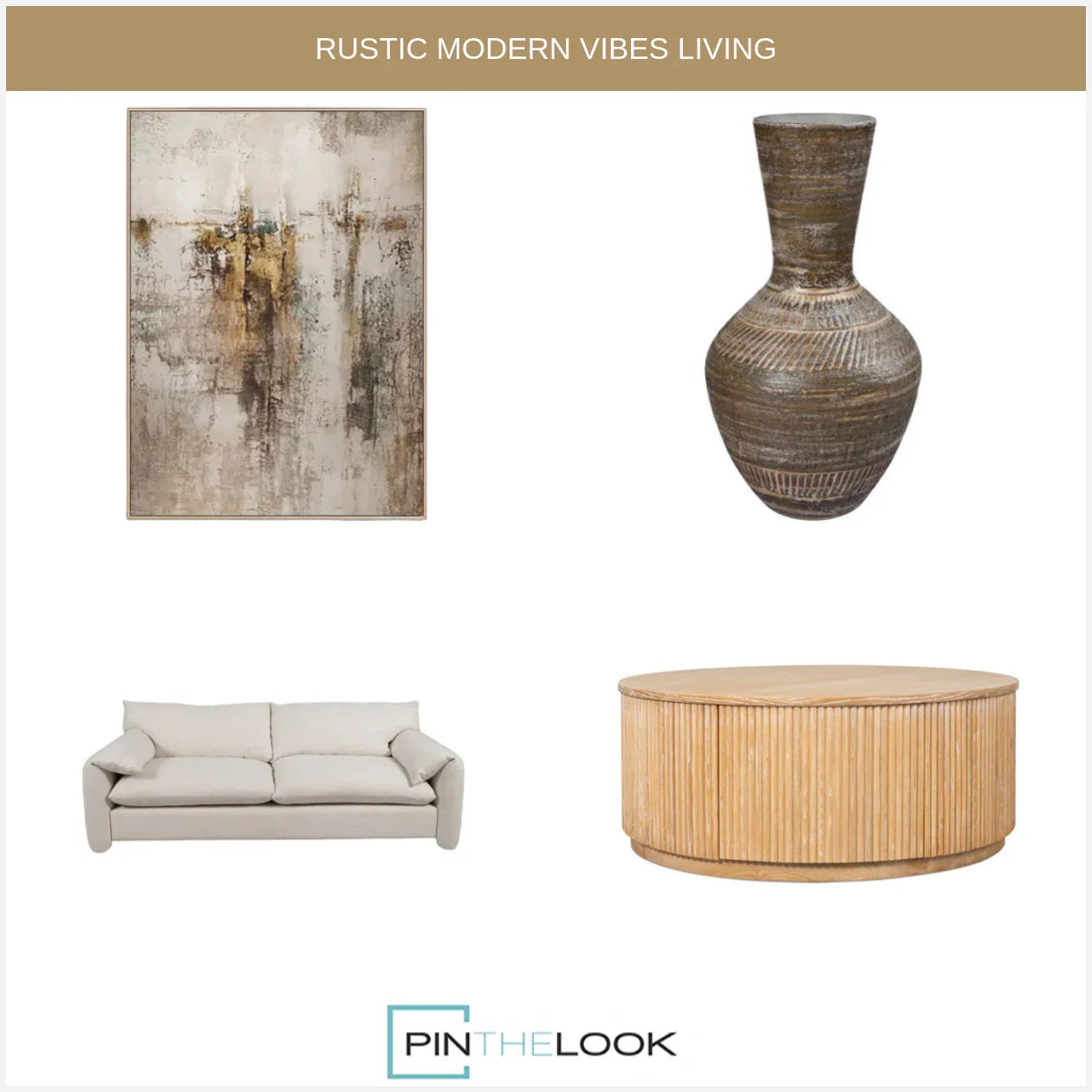 Table basse Organic Natural Ridges