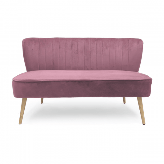 Banc en velours rose Moda