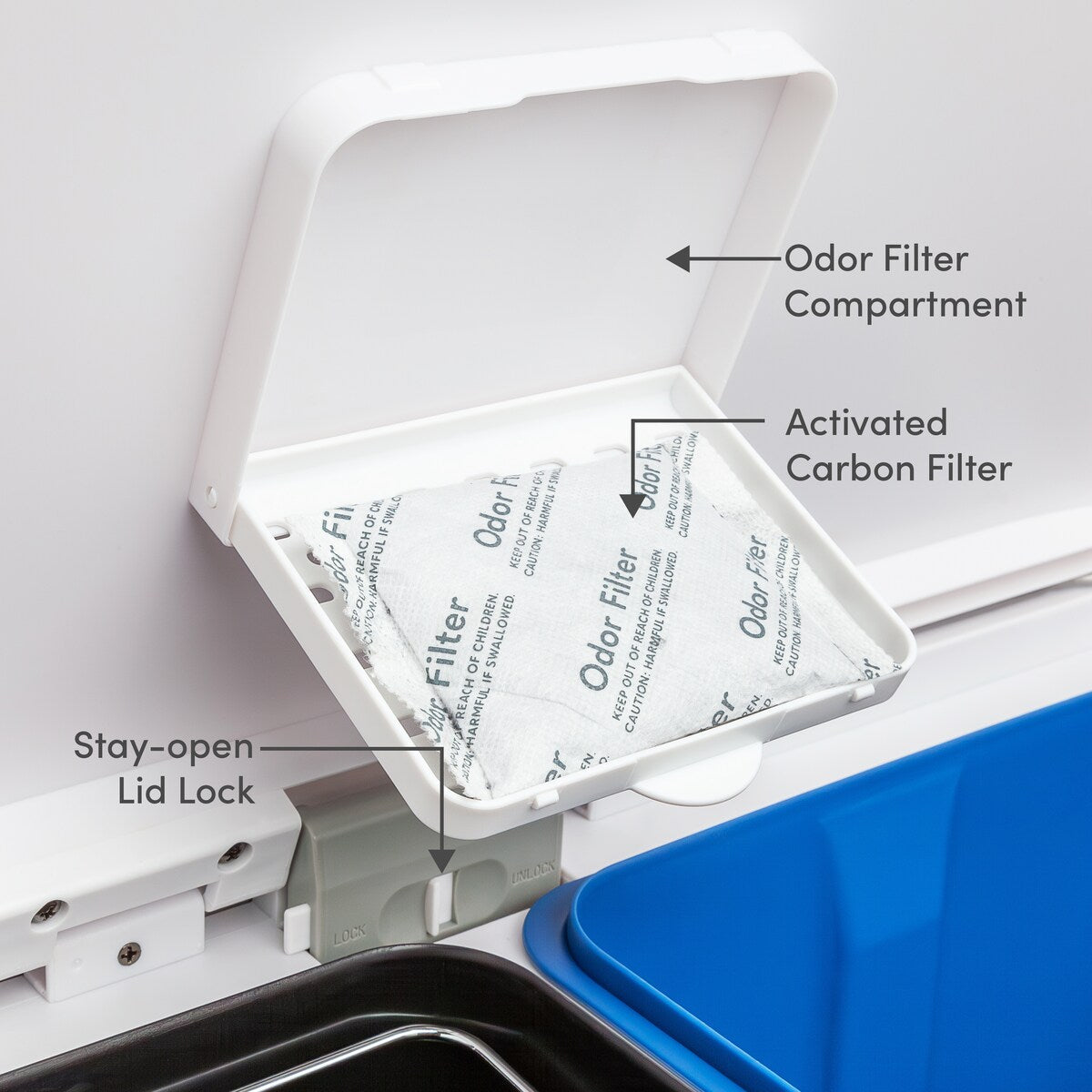 Poubelle de recyclage rectangulaire Qualiazero 16 gal (unité double 8 gal) - Acier inoxydable