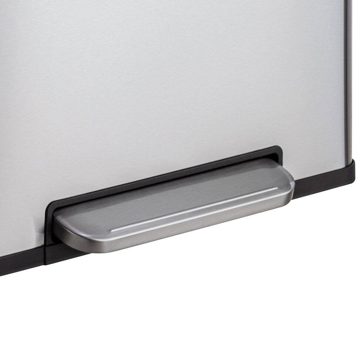 Poubelle de recyclage rectangulaire Qualiazero 16 gal (unité double 8 gal) - Acier inoxydable