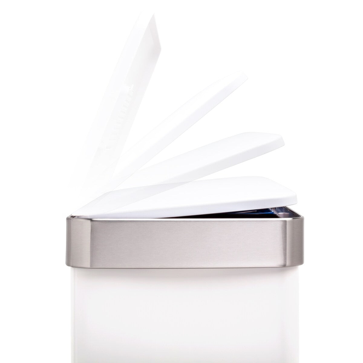 Poubelle de recyclage rectangulaire Qualiazero 16 gal (unité double 8 gal) - Acier inoxydable