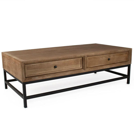 Table basse rectangulaire rustique