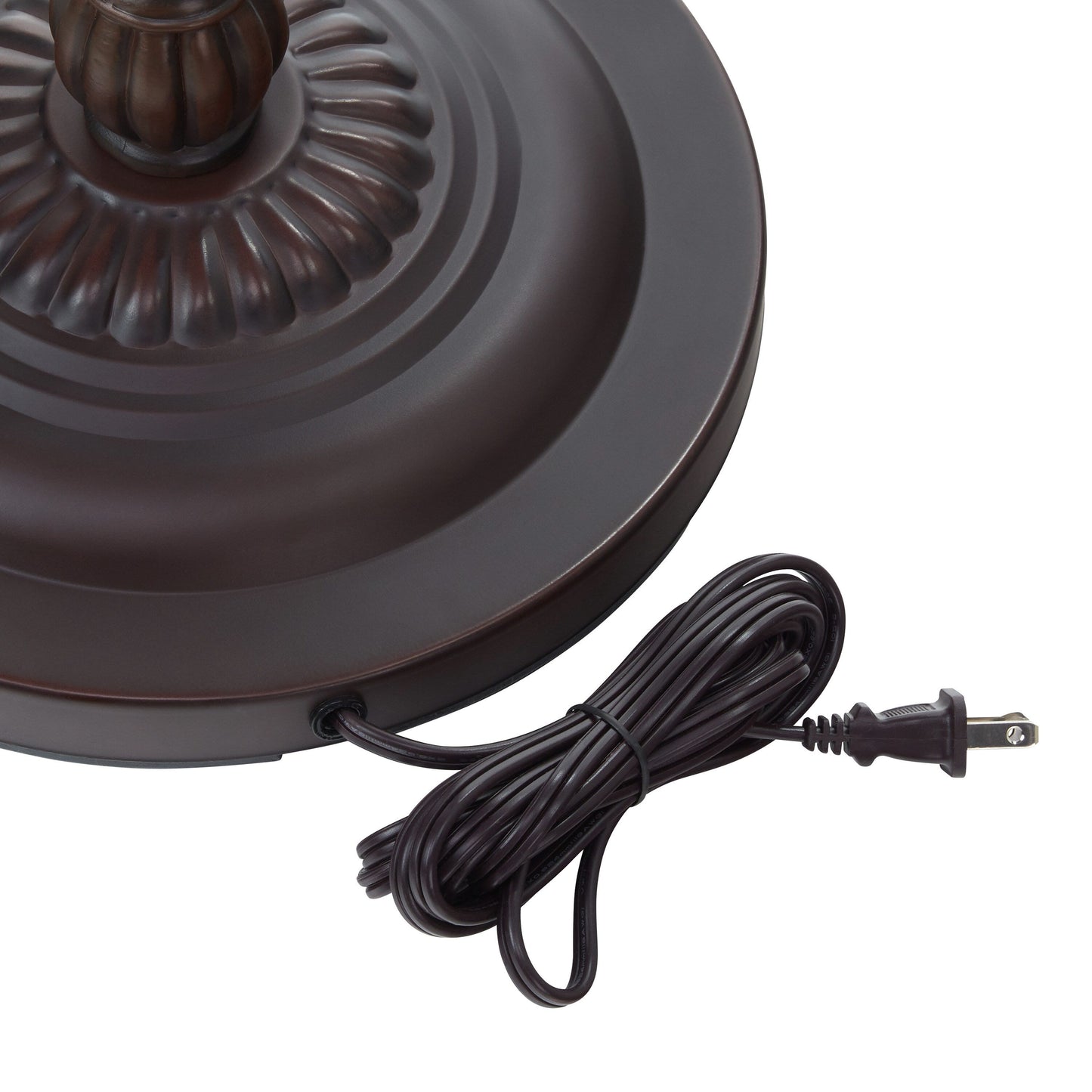 Lampadaire à 3 lumières en verre teinté et résine River of Goods Allistar, 64 pouces de hauteur, éclairage vers le bas - 20 L x 20 l x 64 H