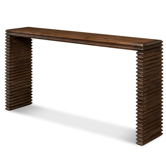 Table console rustique marron