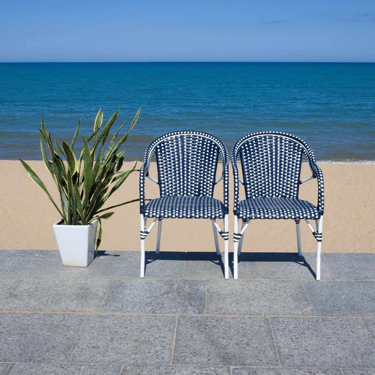 Fauteuil SAFAVIEH Doreth (lot de 2) - 23 L x 36 P x 25 H