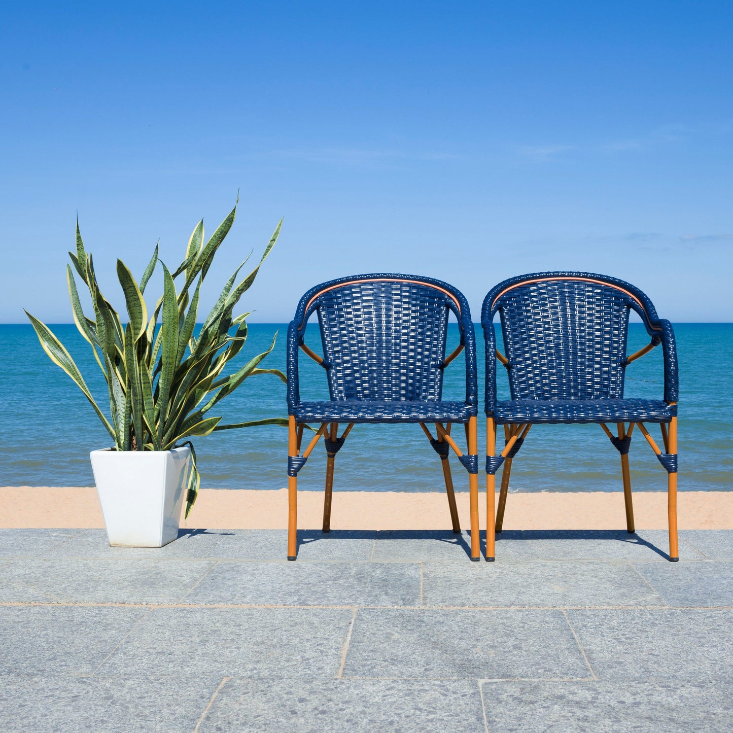 Fauteuil SAFAVIEH Doreth (lot de 2) - 23 L x 36 P x 25 H