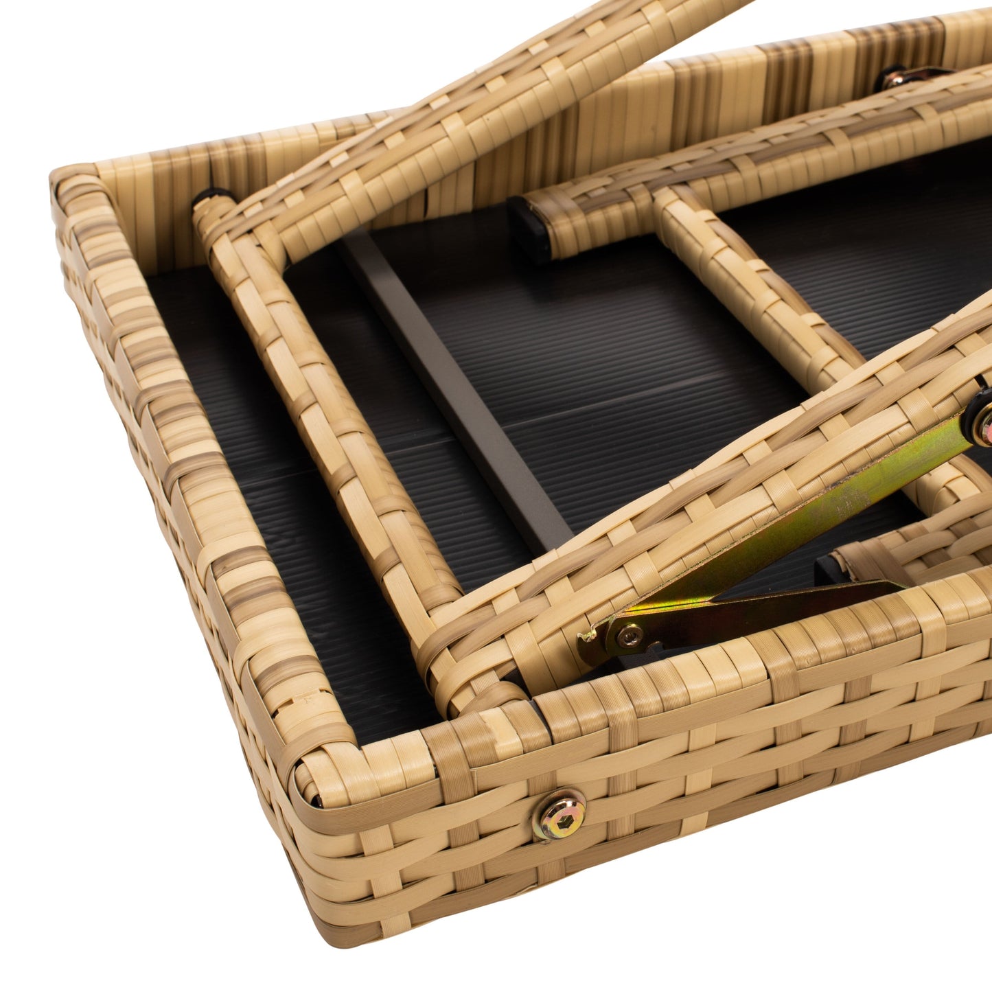 Ensemble de chaises longues d'extérieur Blaguna 3 pièces SAFAVIEH - 83 L x 20 P x 24 H