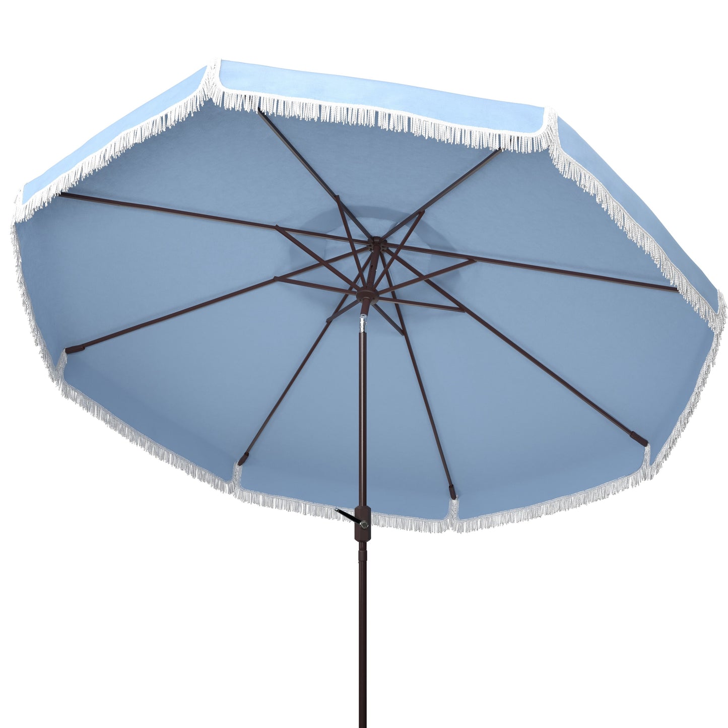 Parasol d'extérieur à manivelle SAFAVIEH Ronette Fringe de 9 pieds