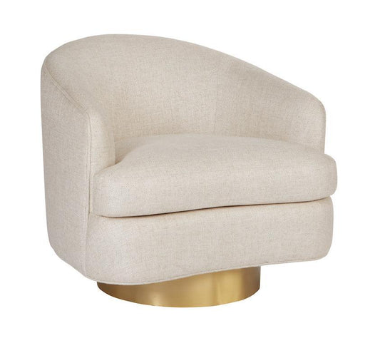 Fauteuil pivotant Moda à base dorée