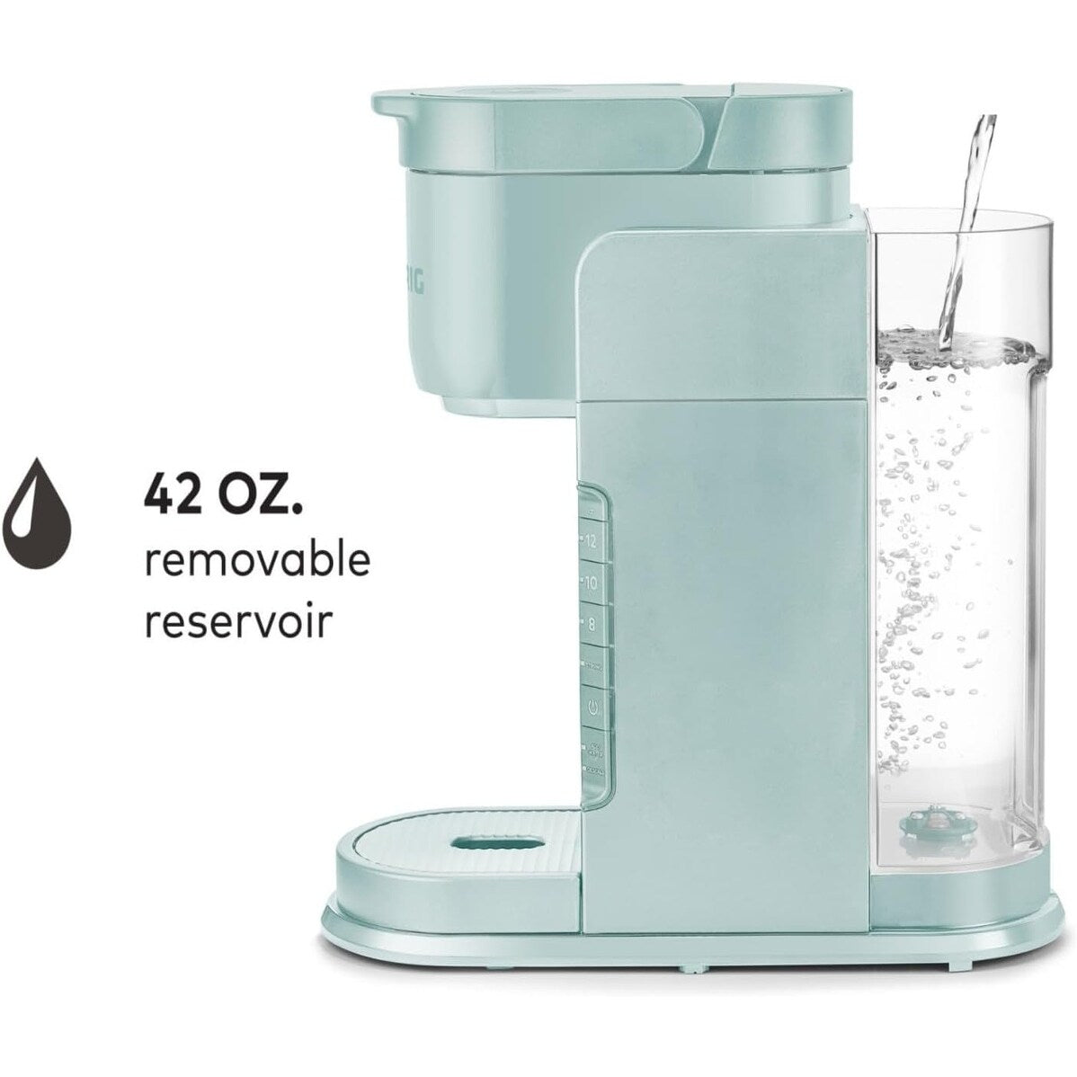 Cafetière K-Cup à dose unique, 3 tailles d'infusion, infusion forte, réservoir de 1,27 l, menthe