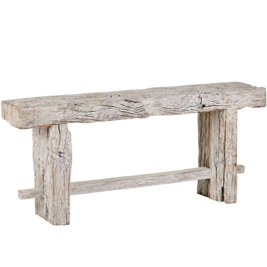 Console à tréteaux vieillie et récupérée