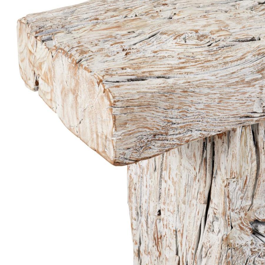 Console à tréteaux vieillie et récupérée