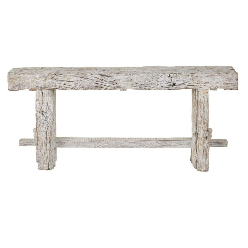 Console à tréteaux vieillie et récupérée