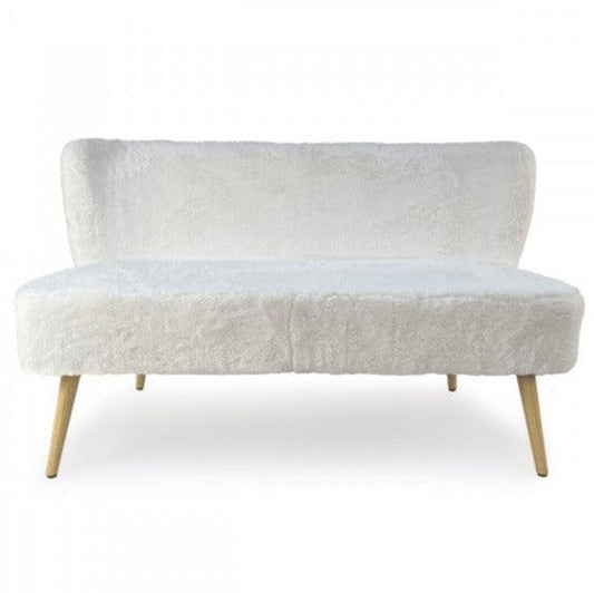 Canapé en fausse fourrure blanche Moda