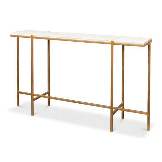 Console Luxe en galuchat blanc
