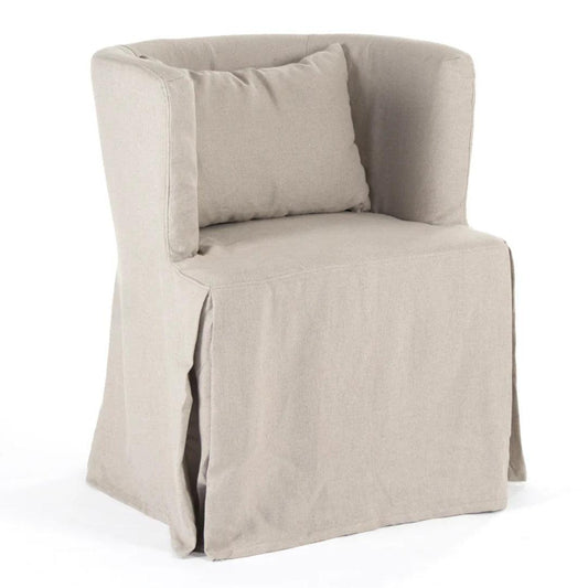 Housse de fauteuil en lin naturel