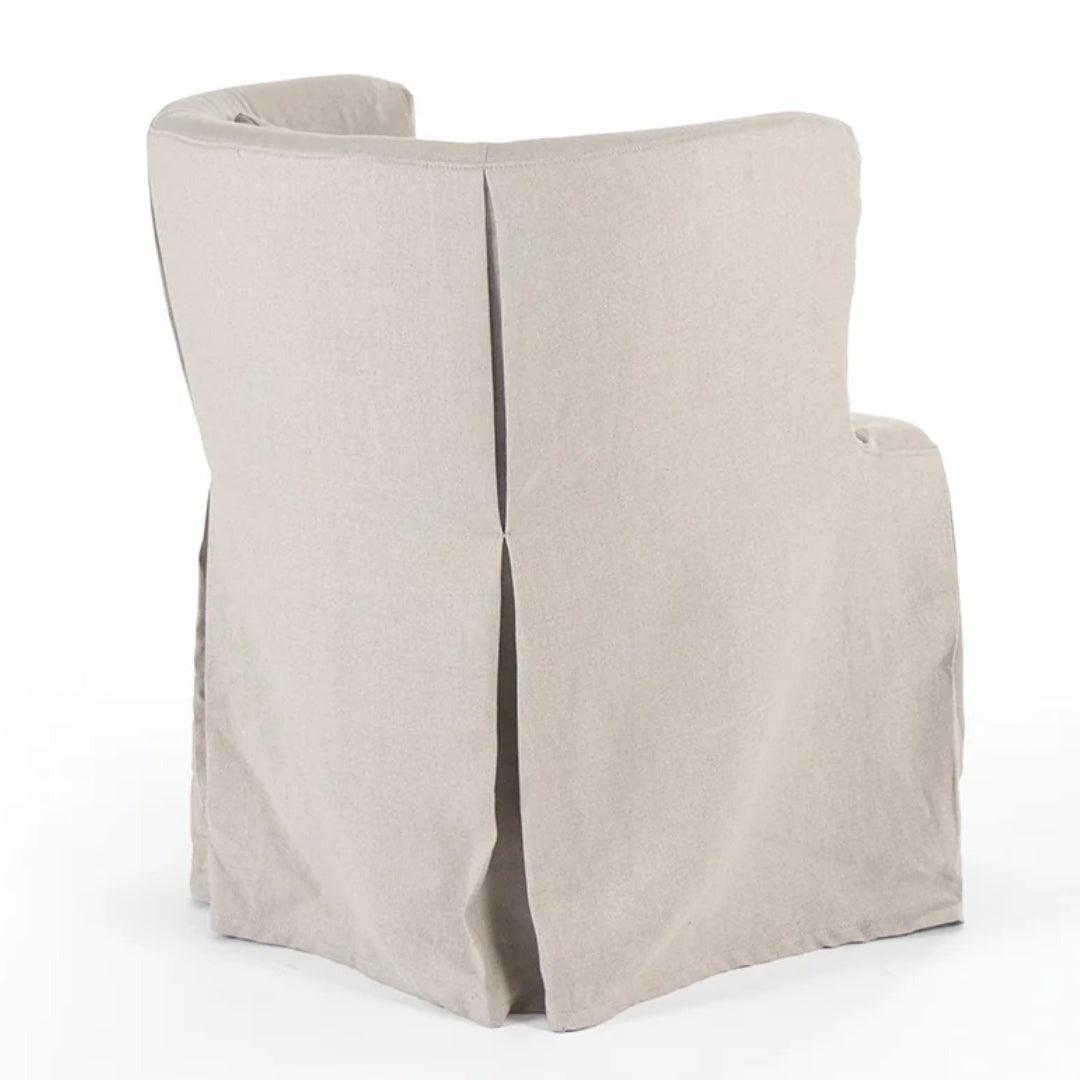 Housse de fauteuil en lin naturel