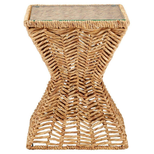 Table d'appoint en jacinthe naturelle