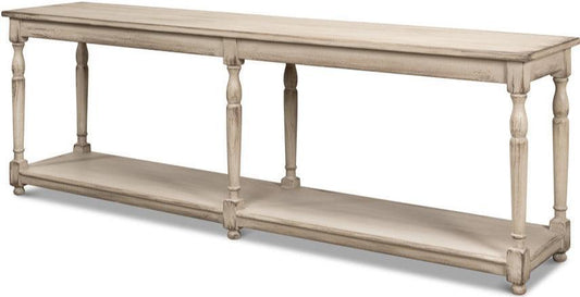 Console de style campagnard français gris vieilli