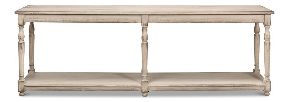 Console de style campagnard français gris vieilli