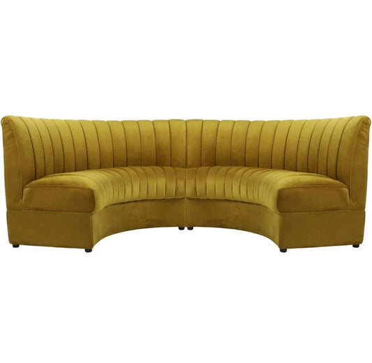 Canapé Demi-Lune Art Déco Jaune