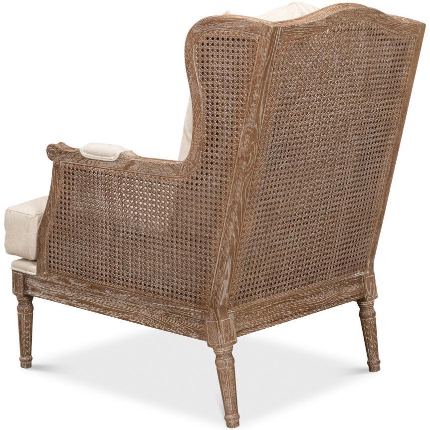 Chaise en tissu côtier beige naturel