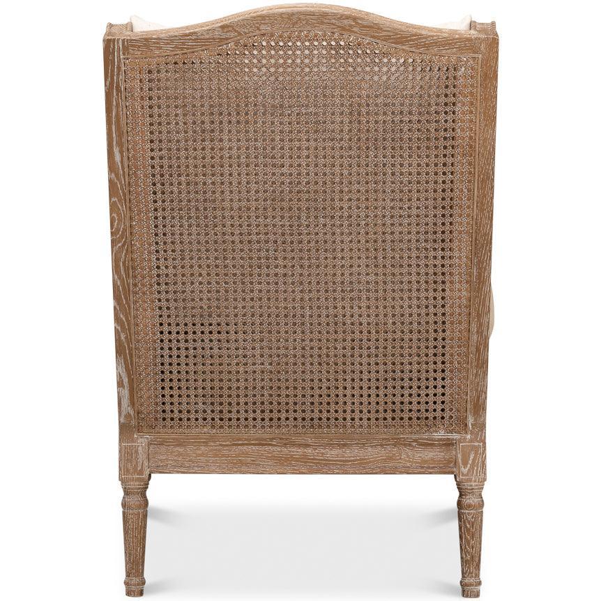 Chaise en tissu côtier beige naturel