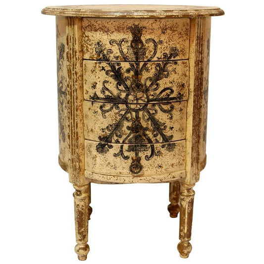 Table d'appoint ronde Bellini avec tiroirs