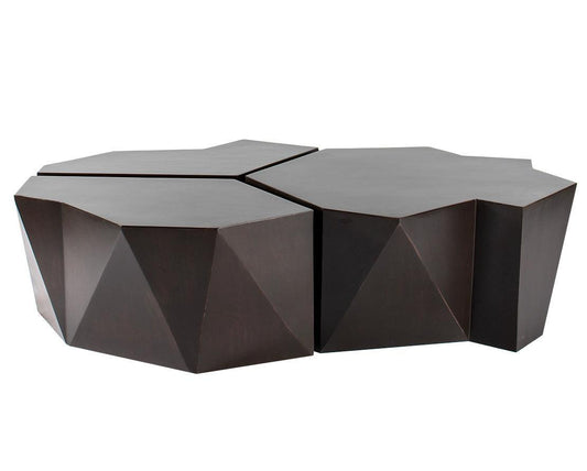 Table basse géométrique moderne noire
