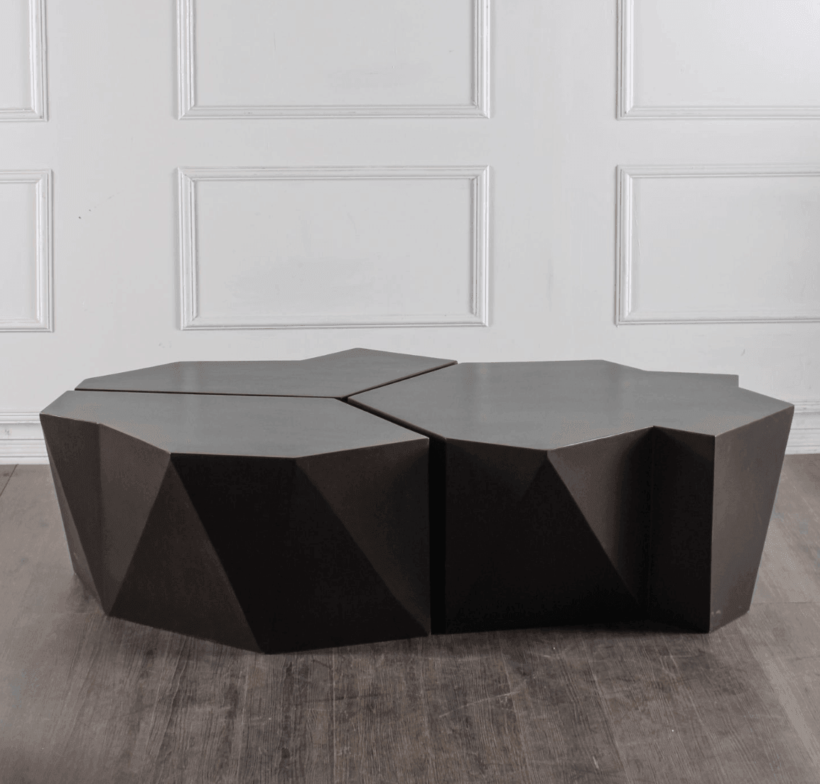 Table basse géométrique moderne noire