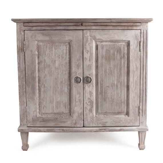 Meuble d'appoint blanc vieilli Blanca