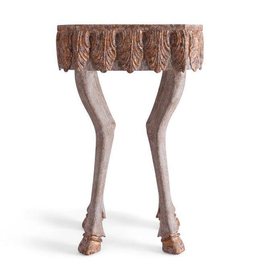Table d'appoint à pieds de cerf bronzés