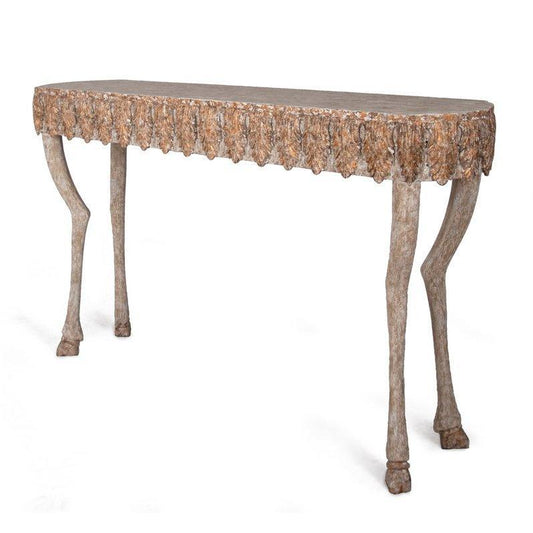 Console à pieds de cerf bronzés