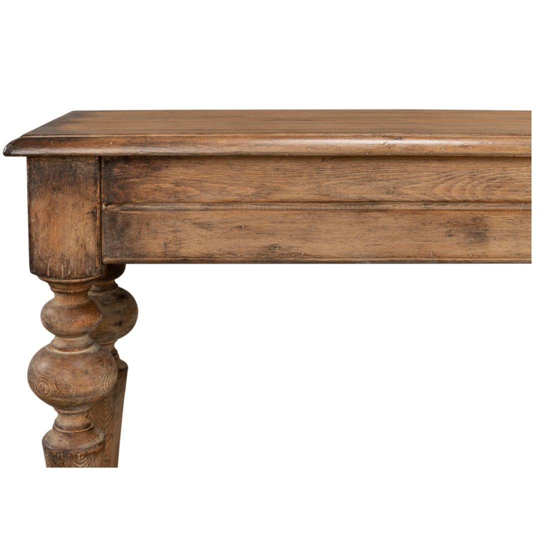 Table console rustique de style ferme marron