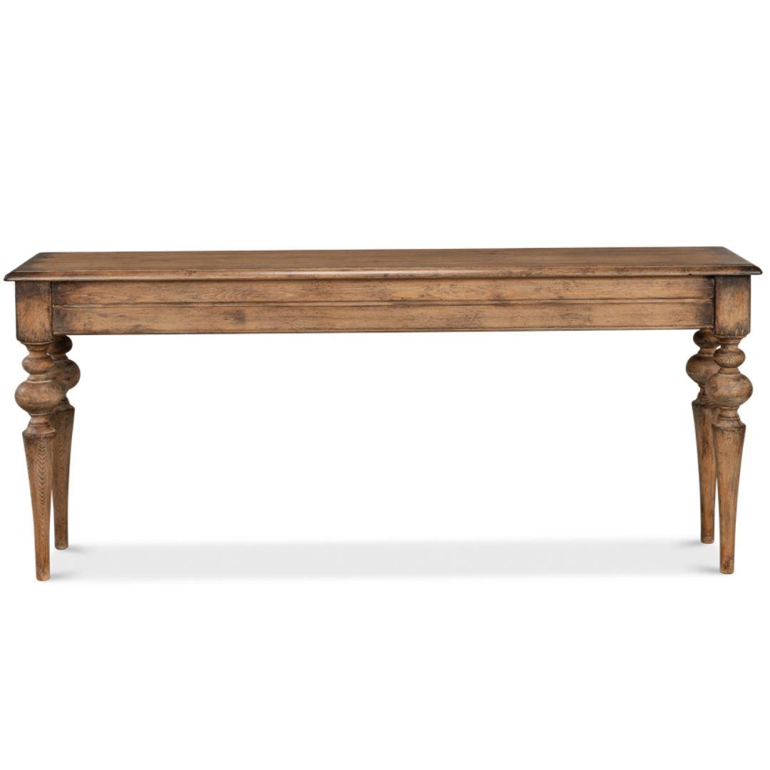 Table console rustique de style ferme marron