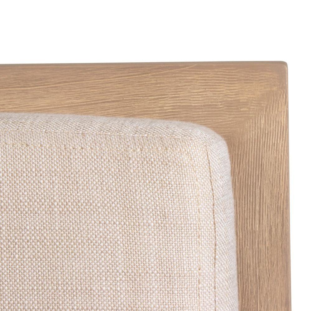 Chaise longue moderne en rotin naturel