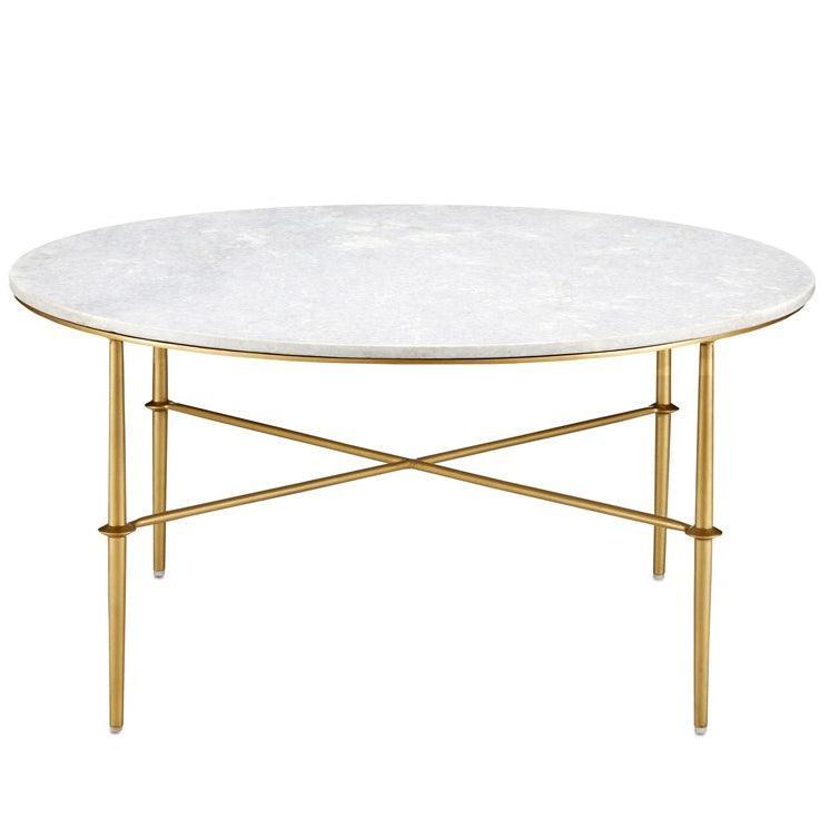 Table basse en marbre blanc Chantale