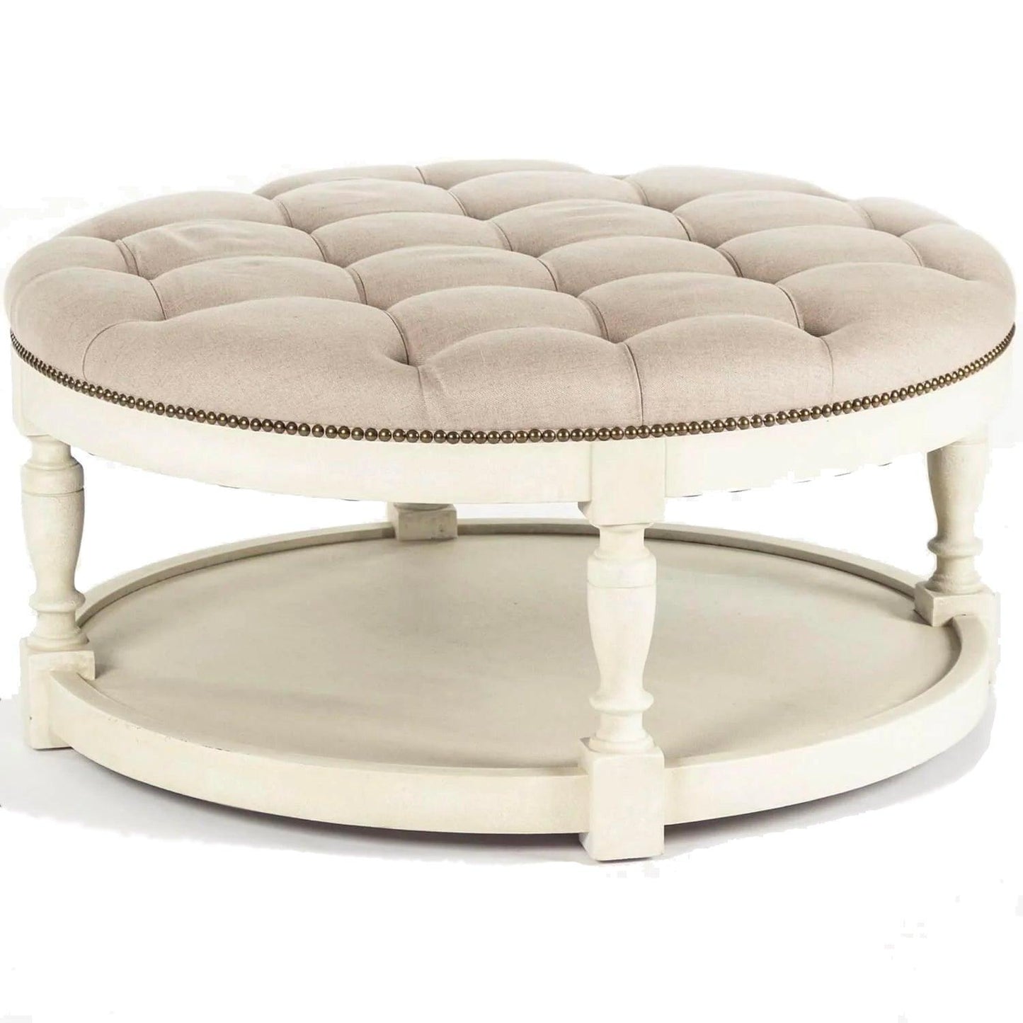 Pouf rond capitonné Cosmo