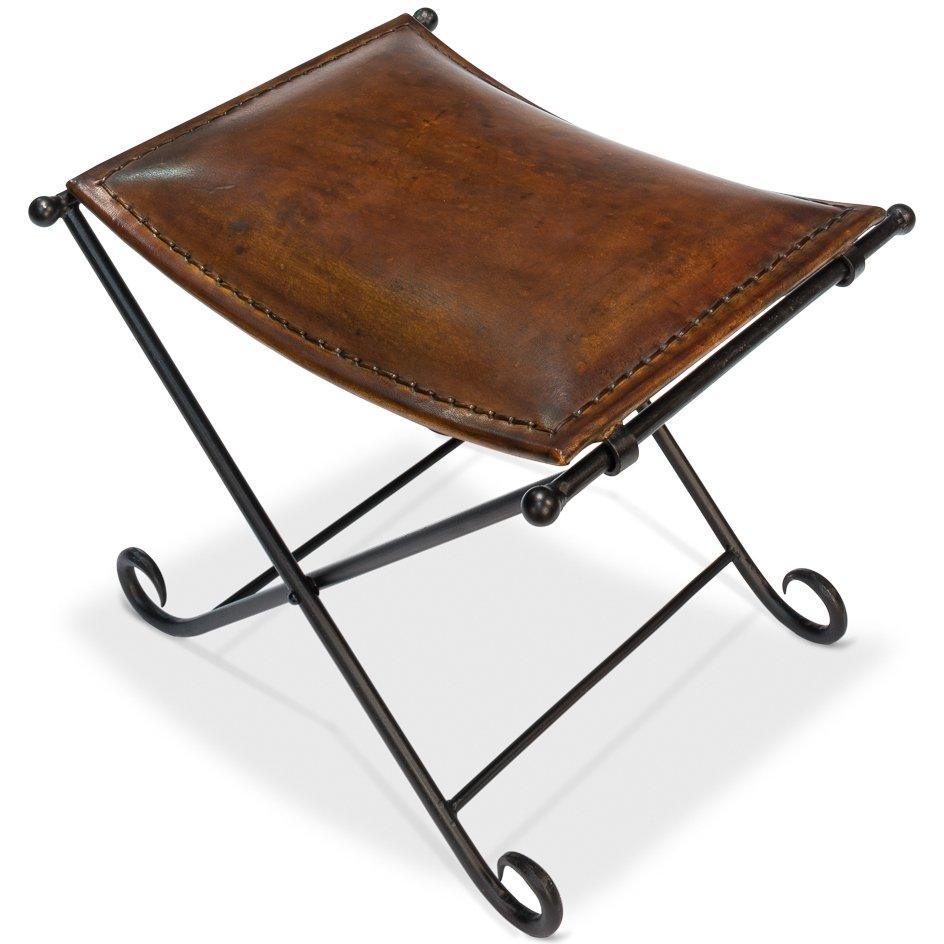 Chaise de campagne courbée en cuir