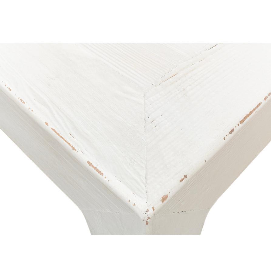 Table basse de ferme blanche vieillie