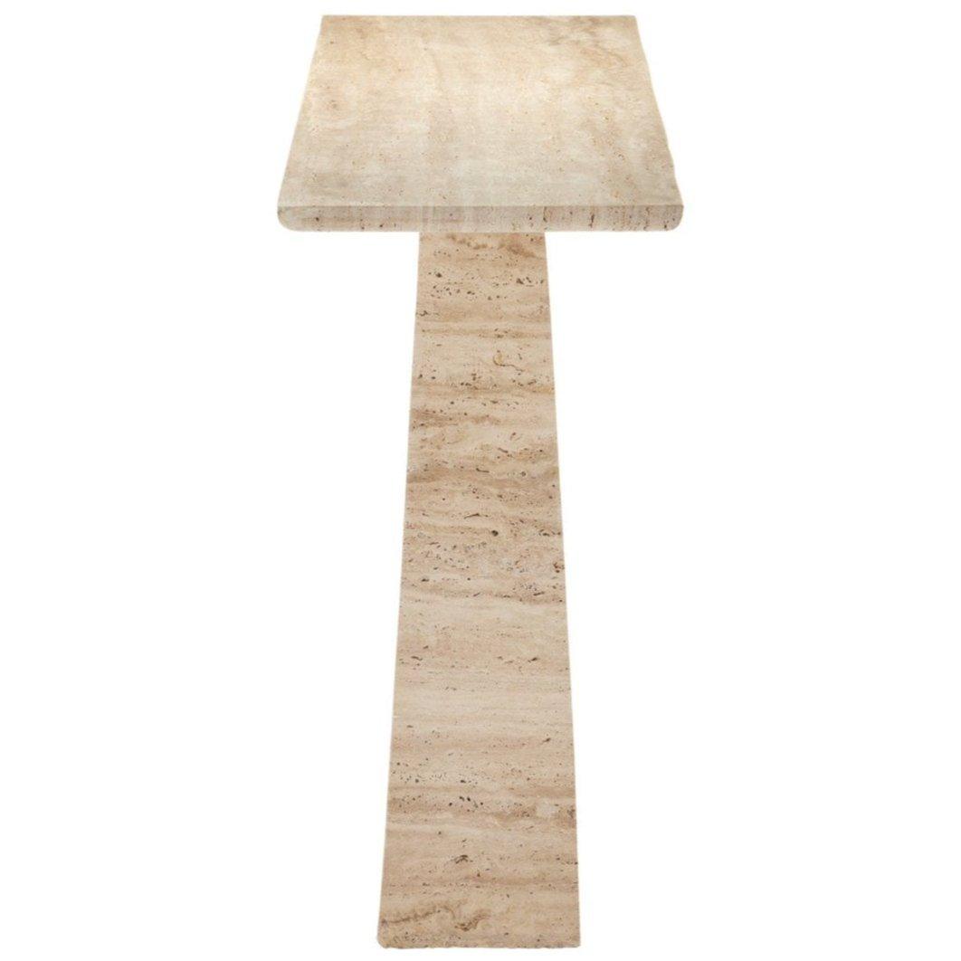 Table console en travertin naturel