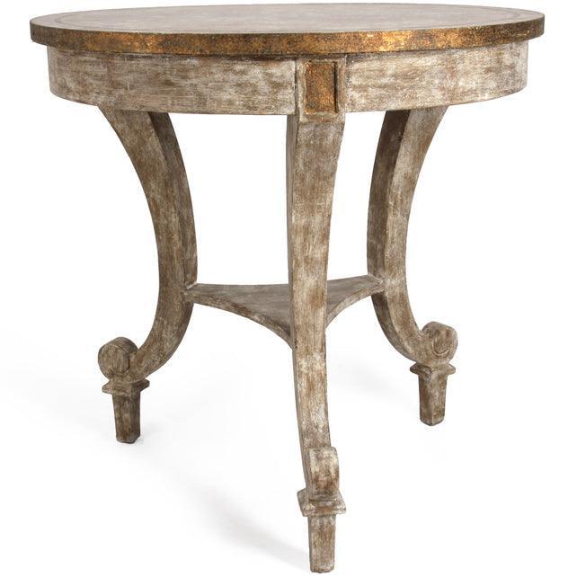 Table d'appoint ronde dorée Fantasia