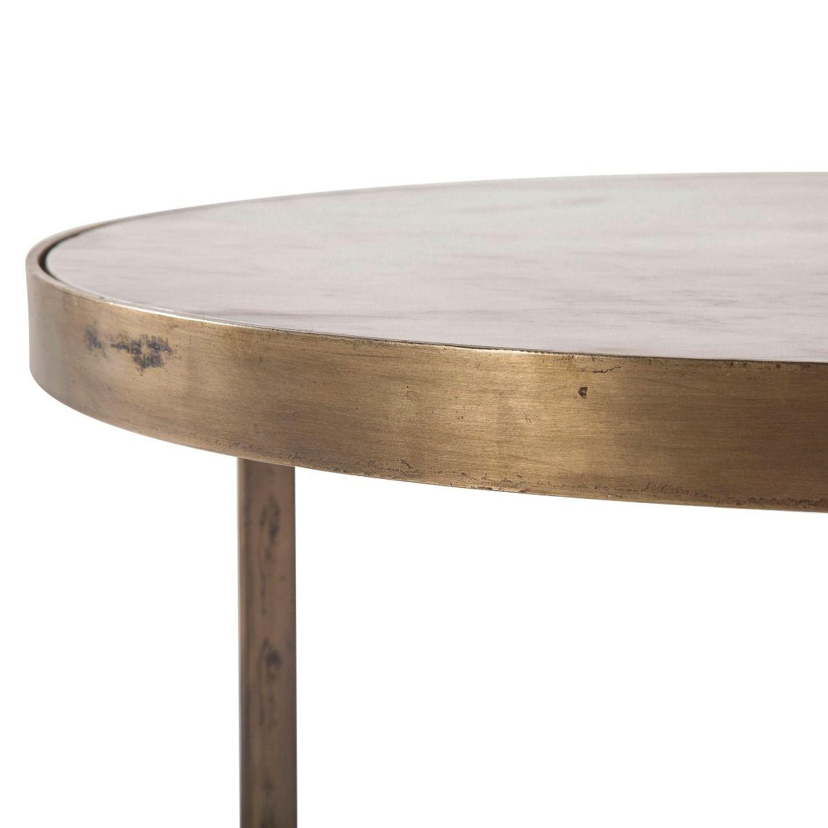 Tables d'appoint gigognes en marbre blanc