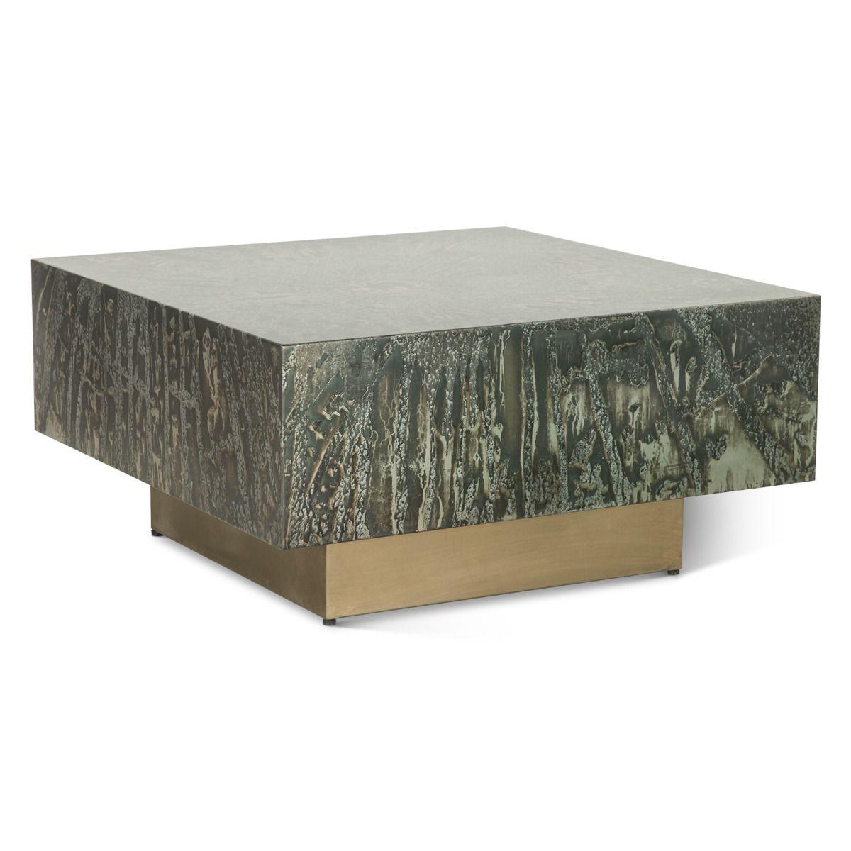 Table basse patinée du désert