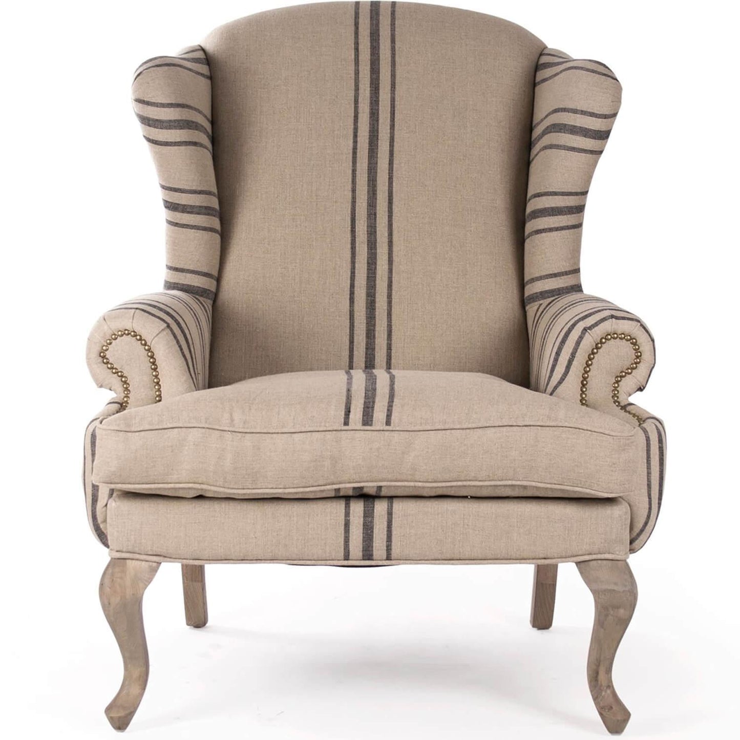 Fauteuil à rayures bleues françaises